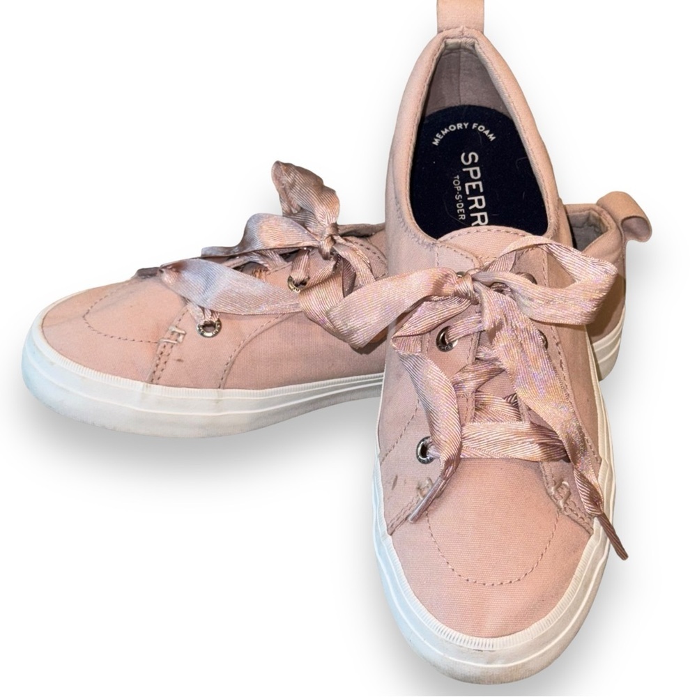 Sperry Size 7 Crest Vibe Satin Rose w/Memory Foam Ribbon Tie